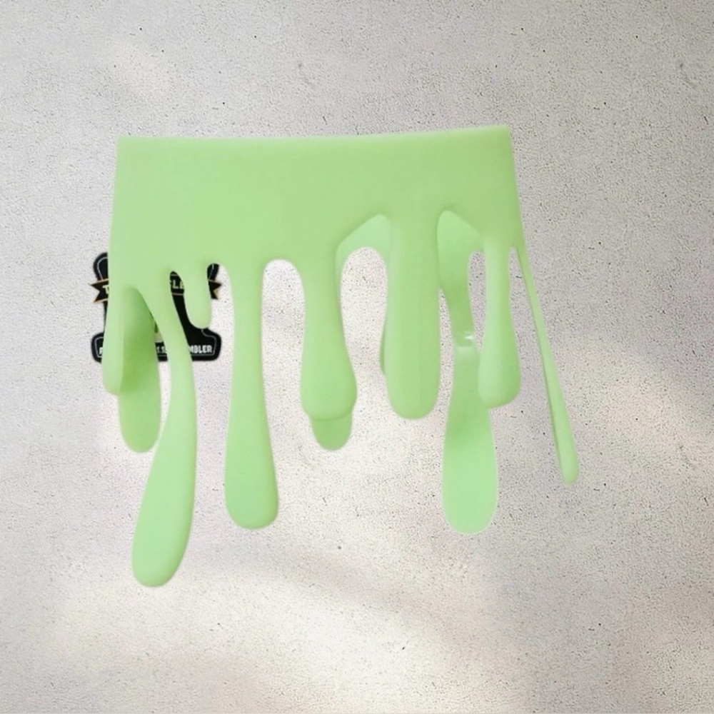 NWT Target Bullseye Glow in the Dark Slime Tumbler Cup Sleeve 40oz Green Slime